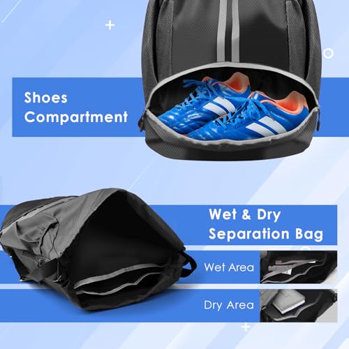 Brotou SAS027 Soccer Bags, Football Backpack, Volleyball Bag, Drawstring Soccer Backpack With Ball And Shoe Compartment, Gym Bags For Men/Women, Football Bags For Equipment Swim Gym Bag thumb #1