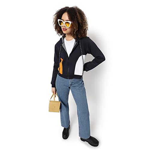 Image of PINACOLADA Women Cotton Zipper Sweatshirt Relaxed Fit for Casual Wear | Full Sleeves | Stylish Sweatshirt Crafted with Comfort Fit and High Performance for Everyday Wear