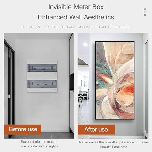 Decorative Fuse Box Cover Cabinet, Creative Removable Electric Meter Box Panel, Stylish Breaker Box Art Cover for Home Decor (15.7" x 31.5")