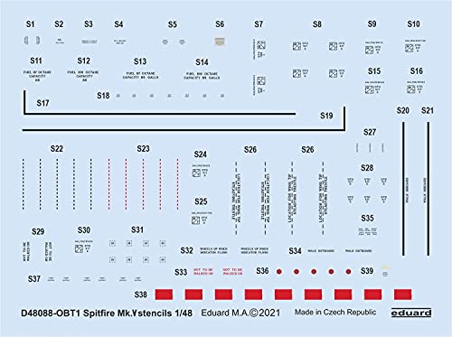 Spitfire MK.V Stencils Eduard 1/48 pour sublimer votre atelier modélisme le week-end