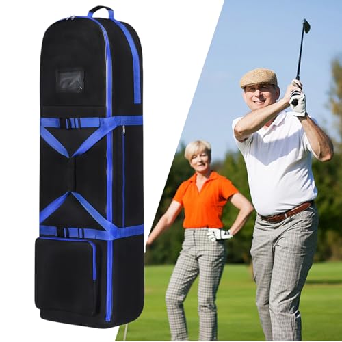 Sac de golf de voyage pliable avec roues intégrées imperméable