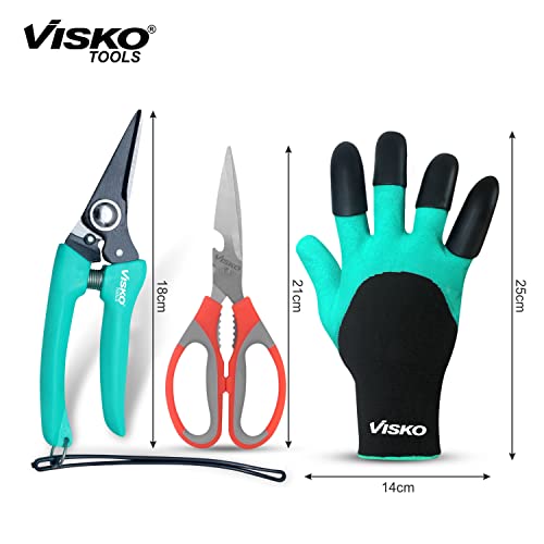 VISKO Garden Tools Set, 662 Gardening Hand Tool Kit 3 Pieces for Home Gardening