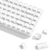 Womier Jelly キーキャップ、クリスタル キュート 113キー カスタム、OEMプロファイル、Cherry Gateron MX メカニカル キーボード対応 (ホワイト)