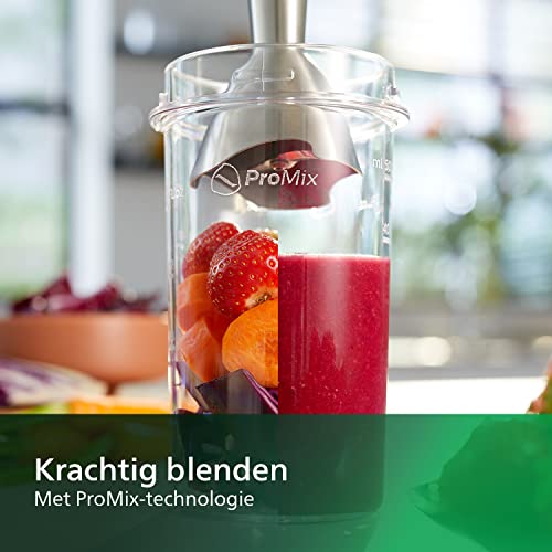 Philips Staafmixer - 800W, Whisk, Spiraalsnijder & Hakker, ProMix & SpeedTouch, Wit (HR2657/90) - Afbeelding 5