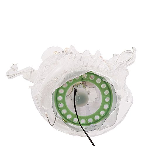 Kurt Adler 12-Inch White And Silver Fiber Optic Led Angel Treetop #TOP6