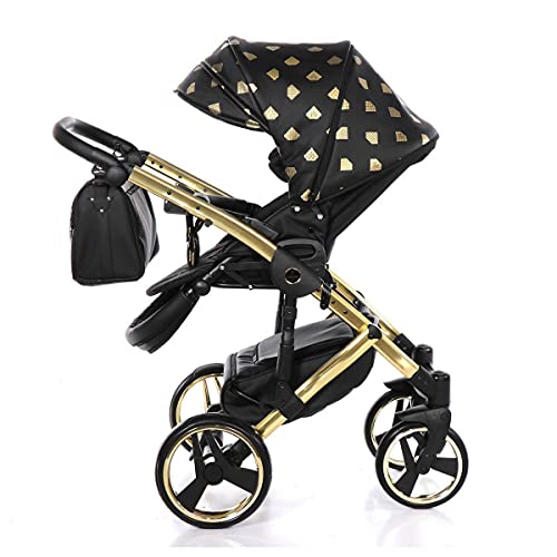 Junama kinderwagen Isofix 2in1 3in1 Glow van Lux4Kids White 01 2in1 zonder autostoel - Afbeelding 4