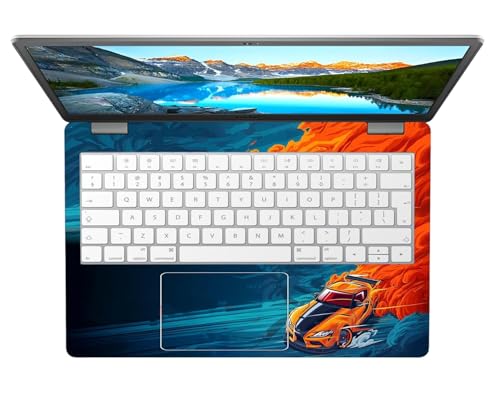 Image of PIXELARTZ Full Body Laptop Skins Sticker Laminated HD Quality Vinyl fits Upto 15.6 inches Compatible with Dell, Lenovo, Acer, HP, Asus -Self-Adhesive (GR Supra)