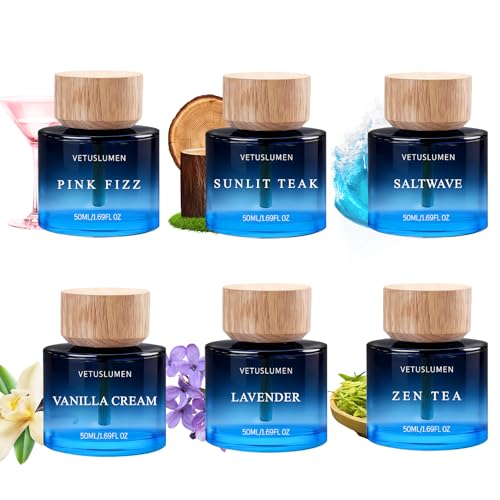 Image of Car Air Freshener & Car Air Freshener Refill Set | Natural Essential Oil Fragrance Aromatherapy Diffuser, Long-Lasting Scent for Car Cup Holder Accessories