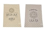 La línea Cocina de Miami presenta los paños parlantes: un juego compuesto por 2 paños fabricados en puro algodón con una impresión divertida.