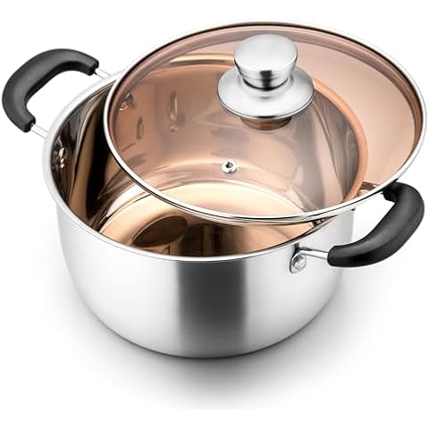 Homikit 20cm Stainless Steel Stock Pot Cover