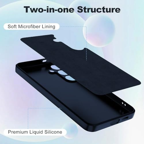 Image of Back Cover for Samsung Galaxy S23 Plus 5G | Full Camera Protection | Premium Liquid Silicon Case | Flexible Bumper Case for Samsung Galaxy S23 Plus 5G (Dark Blue)