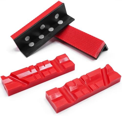 S&F STEAD & FAST Bench Vice, 4.5 inch, 2 pairs, Red