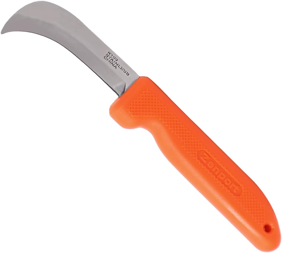 Zenport K103 Harvest Utility Knife with 3-Inch Straight Stainless Steel Non-Serrated Blade, Box of 24