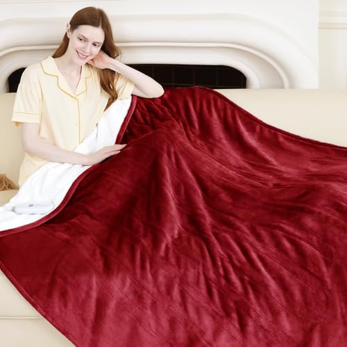 VELLUBAM Electric Heated Throw Blanket 50" x 60" - Soft