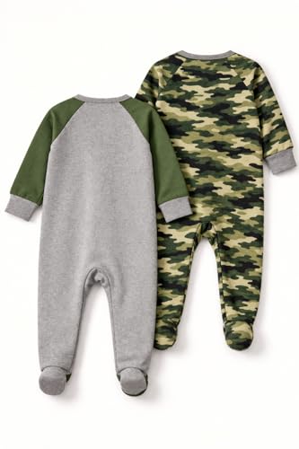 Image of TuddyBuddy 100% Cotton Multi Color Zipper Romper Sleepsuit /Romper /Jumpsuit for Baby Boy & Baby Girl