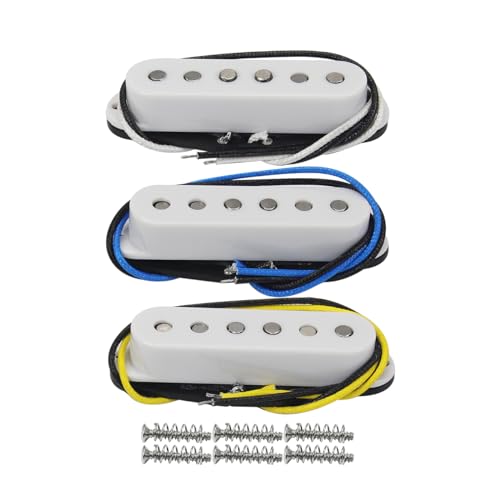 FLEOR Single Coil Pickup Alnico 5 Guitar Neck/Middle/Bridge Pickups Set Staggered