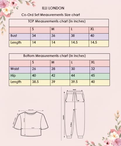 Image of ILLI LONDON Women's coords Set | Coord Sets Stylish Short | 2 Piece Set for Women | Women Top & Shorts Set |Jogging Suit | Crop Top And Pant Set