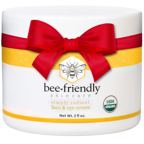 BeeFriendly Organic Face and Eye Cream, USDA Certified Organic Facial Moisturizer, All In One...