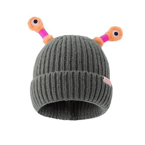 Generisch Diadema Señoras Esquí de fondo Padres Hijos Lindo Gorro de Punto Luminoso, Divertido Gorro Hecho A Mano Con Grande, Se Puede Estirar Sombrero De Algodón Para Hombre, gris, Talla única