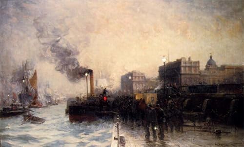 Tableau impressions d'art mural pour décoration chambre style vintage Greenwich 60x90cm
