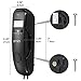 Ornin T112 Trimline Corded Telephone with Caller ID(Black)