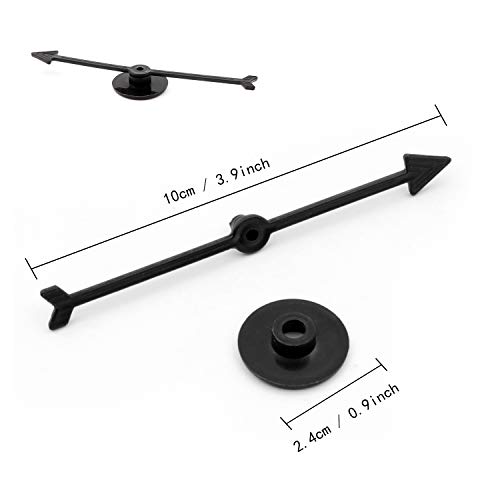 Lohoee Arrow Spinners Board Game Spinner Arrow Toys For Classroom School Party Home Party Supplies (100Pcs,10Cm/4 Inch,Black) #TOP1