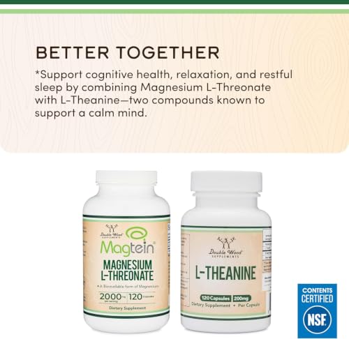 Image of Magnesium L Threonate Capsules - High Absorption Generic Supplement - Most Bioavailable Form - 2,000 mg - 100 Capsules