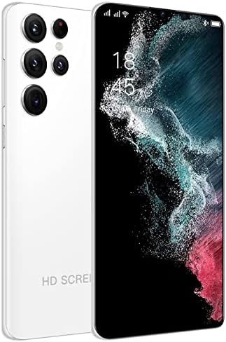 Unlocked Mobile Phones, Adnroid Smart Phone HD Full Screen GPS Locator Phone, Dual SIM Unlocked Smartphones 2GB+16GB RAM, 6.53 Inch Face Unlock Mobile Cell Phone (White)