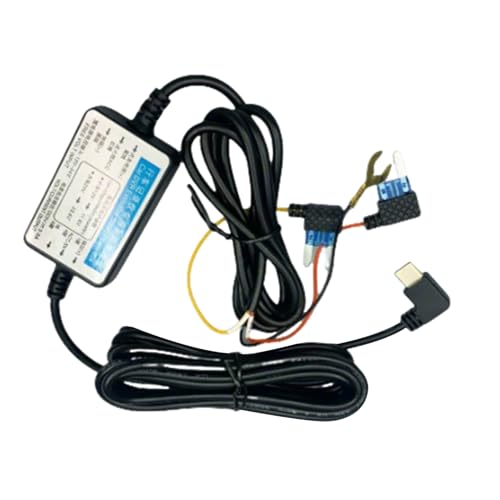 Kit Secret Hardwire Cámara de Coche - 12 V-24 V a 5 V 2,5 A Kit de Alambre de Cam de 3 núcleos, Cargador de coche multifuncional para modo de estacionamiento de coche Protección constante de bajo