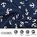 Levens Nautical Anchor Blanket Gift for Men Boys Women 50