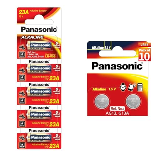 Image of Panasonic Alkaline A23 12V Battery, Pack of 5