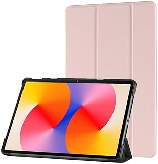 جراب من جلد البولي يوريثين من زويك لجهاز تابلت هواوي ميت باد اس اي 2024، غطاء تابلت 11 بوصة مع خاصية التنبيه/ السكون التلقائي، غطاء خلفي صلب نحيف - لون وردي