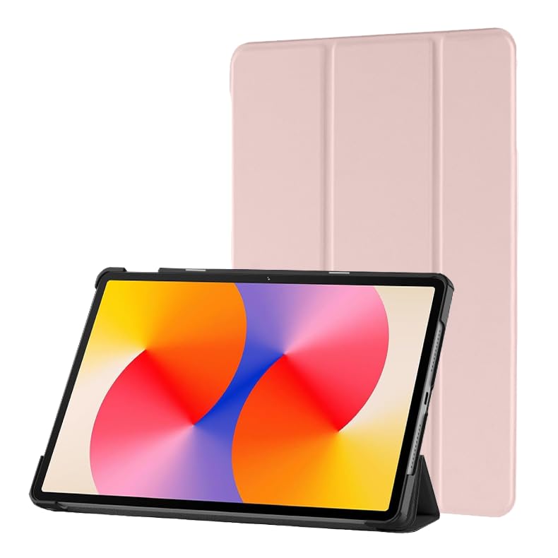 Zuooiec PU Leather Case for HUAWEI MatePad SE Tablet 2024, 11-inch Tablet Cover with Auto Wake/Sleep, Slim Stand Hard Back Shell Protective Smart Cover - Pink