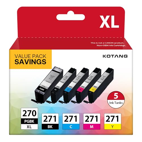 KOTANG PGI-270XL CLI-271XL 5 Color Value Pack Replacement for Canon...