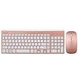 Wireless Keyboard and Mouse Combo, Haricset Full-Sized Ultra-Compact 2.4G Stable Connection Keyboard...