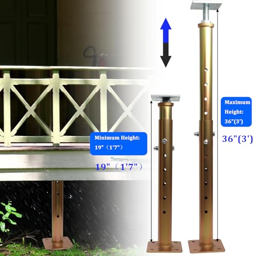 Opermaxer TL187DD 4 Pcs Basement Floor Jack 19"- 36"(1'7"-3’), Adjustable Floor Joist Jack House Jack Post thumb #1