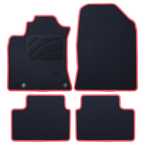 Tapis Kia Xceed sur mesure anti-glisse moquette d'origine protégée bord rouge 5p