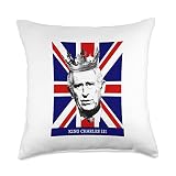 King Charles III - Union Jack Royal Family Throw Pillow