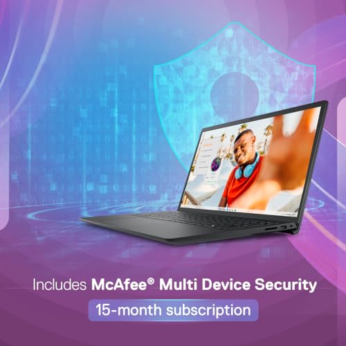 Image of Dell Inspiron 15 3535 Lightweight Laptop - 15.6 inch FHD 120Hz Display, AMD Ryzen 3 7320U, 8GB LPDDR5, 512GB SSD, AMD Radeon 610M, Non-Backlit Keyboard, Black, 1.63kg, Win 11 + MSO'21 & 12 Month McAfee