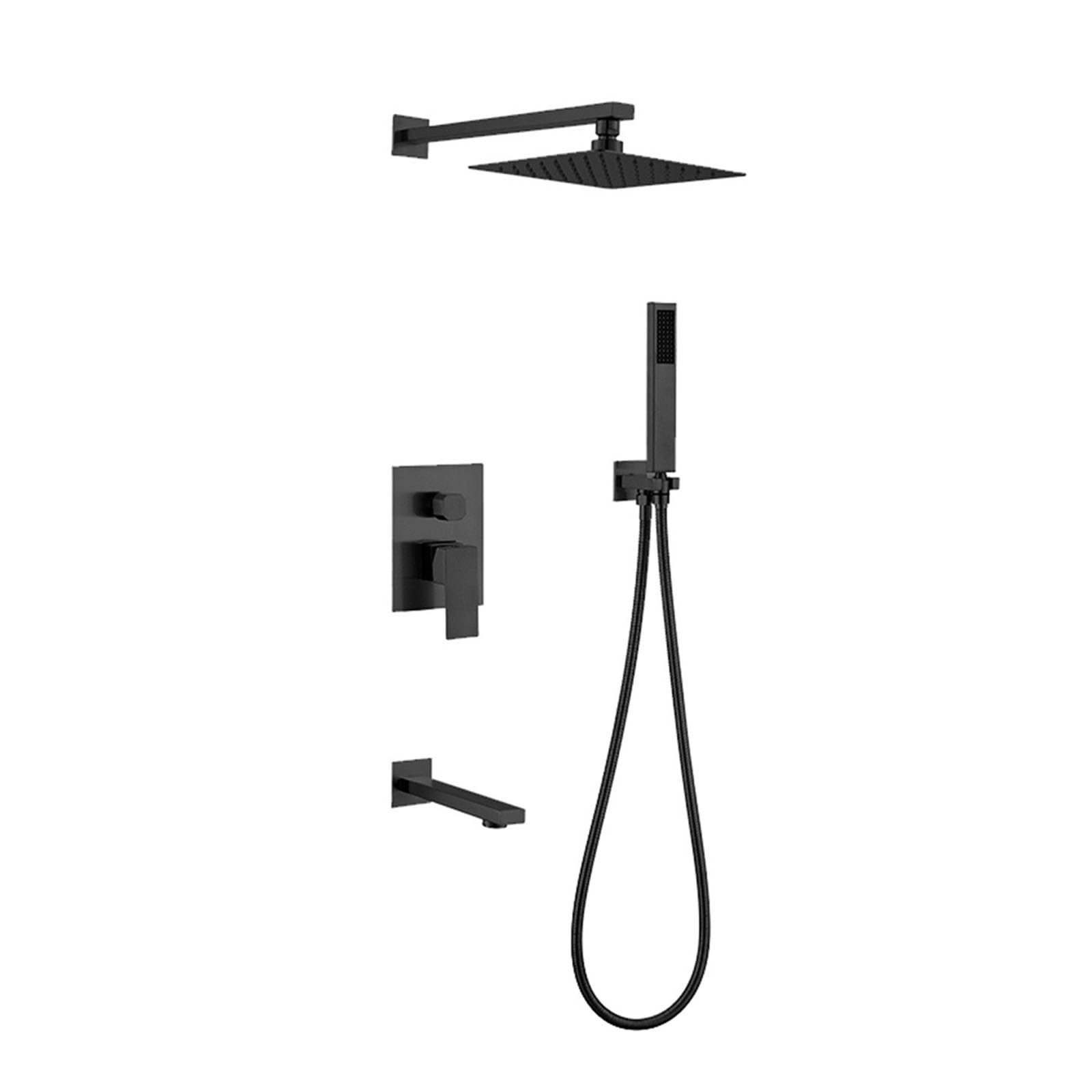 Robinet de douche encastré noir pour transformer votre espace de bain en spa moderne
