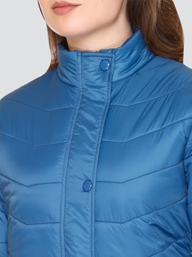 Image of RARE TIMES Women's Stylish Solid Full Sleeves Jacket | Winter Wear Quilted Jacket for Travelling | Regulaer Fit Puffer Jacket For Women