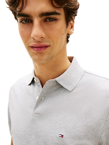 Image of Tommy Hilfiger Men's Short Sleeve Polo Shirts in Classic Fit with Stretch and Organic Pique Cotton