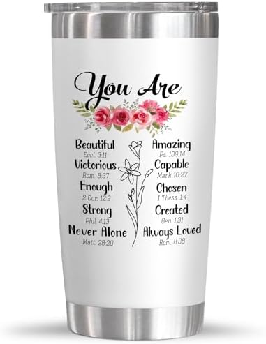 TEEZWONDER Christian Gifts For Women - You Are Stainless Steel Insulated Coffee Tumbler With Lid 20 ...