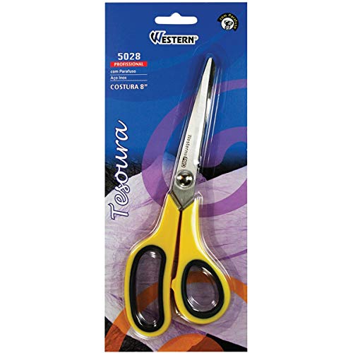 Tesoura Costura Profissional com Parafuso, Western, Multicor, 8