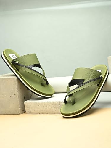 Image of Men's Comfort Slippers with Cross Strap Design | Cushioned Footbed & Shock Absorbing Sole | Lightweight Everyday Wear Slippers for Office, Home & Casual Walking