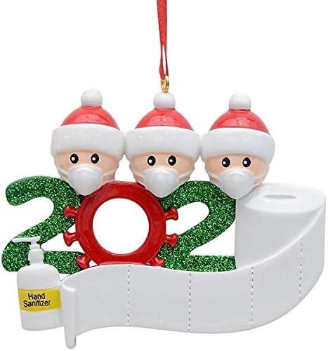 Miniatura 1 de XYZ Juego de 3 adornos de Navidad personalizados para celebraciones de cuarentena, adornos colgantes decorativos personalizados para decoración del