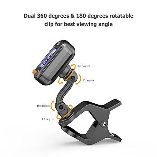 Daoco Mini accordeur numérique portable à clipser avec écran LCD multifonction et clip rotatif pour guitare chromatique… - Les Beatles, Paul McCartney, John Lennon, RIngo Starr, George Harrison Daoco Mini accordeur numérique portable à clipser avec écran LCD multifonction et clip rotatif pour guitare chromatique… – Image 7