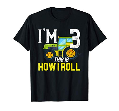 3 Years Old Tractor Farm Lovers Birthday Gift Idea Camiseta