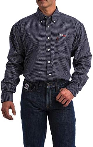 Cinch Work Shirt Mens Flame Resistant Diamond Print L/S WLW3002011 image 2