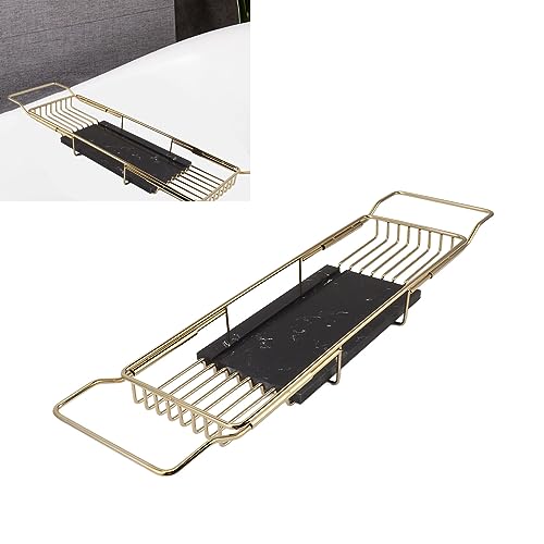 Bandeja extensible para bañera con lados retráctiles y mármol 8